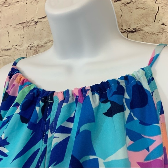 Swim Suits For All Blue Floral Maxi Cover Up Dress - Picture 4 of 13